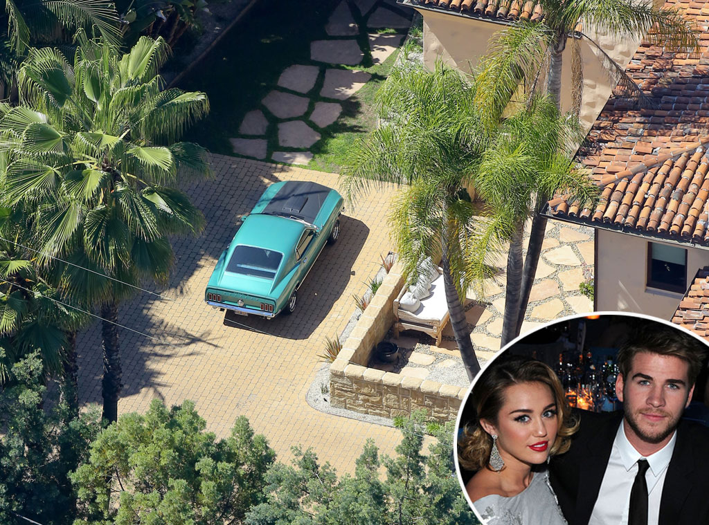 Miley Update Liam S Car At House Stars Lend Support E Online